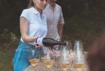 Outdoor wine tasting