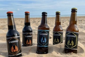 cervezas artesanas en la playa