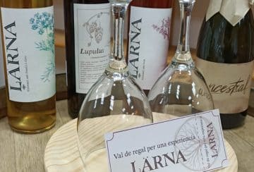 ampolles i copes per a fer tast